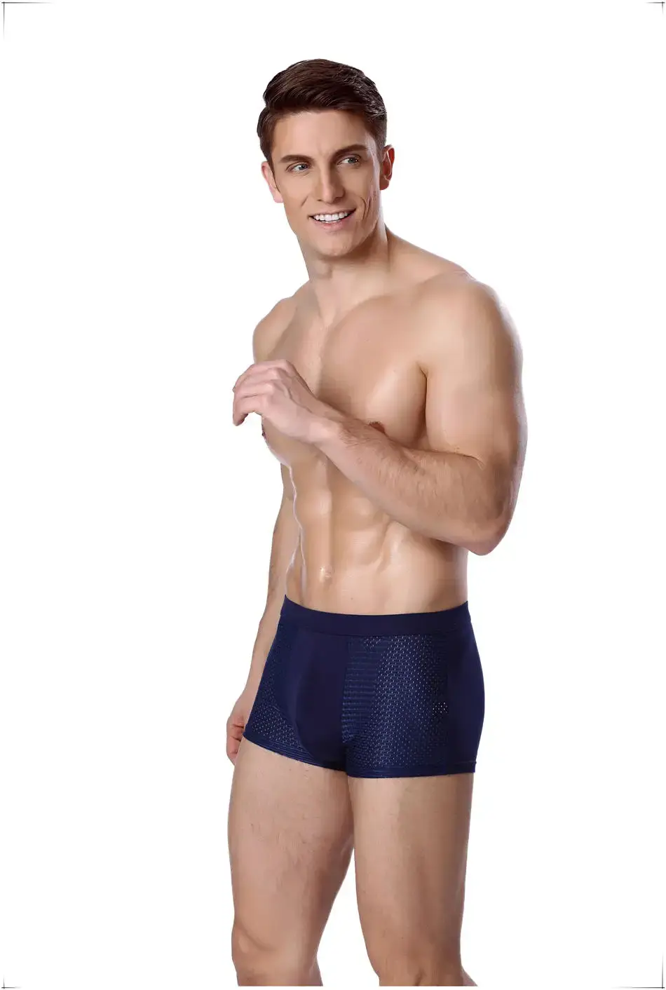 8pcs/Lot Underwear Boxer shorts male underpants men's mesh summer man sexy hot pouch panti malalaking sukat 5xl 6xl 7xl 8xl trunks — image 6