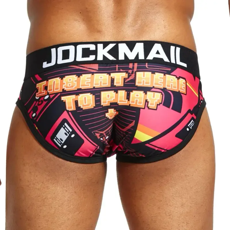 Diversão divertida sexy roupa interior masculina impressão cuecas de seda gelo cueca gay masculino calcinha deslizamento 21 padrão design shorts — image 27