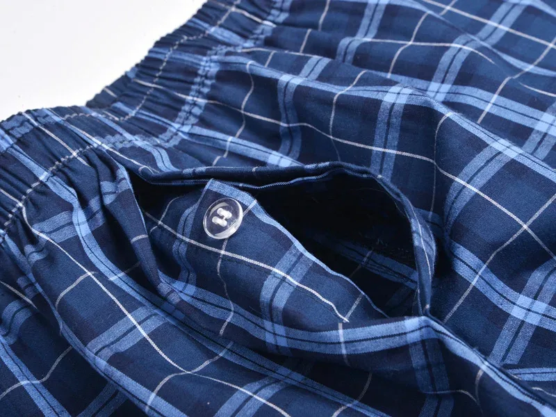 Roupa interior masculina boxer xadrez cuecas 100% algodão shorts masculinos calcinha listrada solta de alta qualidade oversize respirável dropshipping
