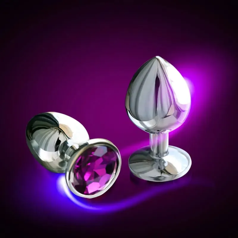 diamant Metal Anal Legetøj Butt Plug Rustfrit Stål krystal Anal Plug Sexlegetøj til kvinder bullet Sexprodukter Til Voksne Glat — image 4