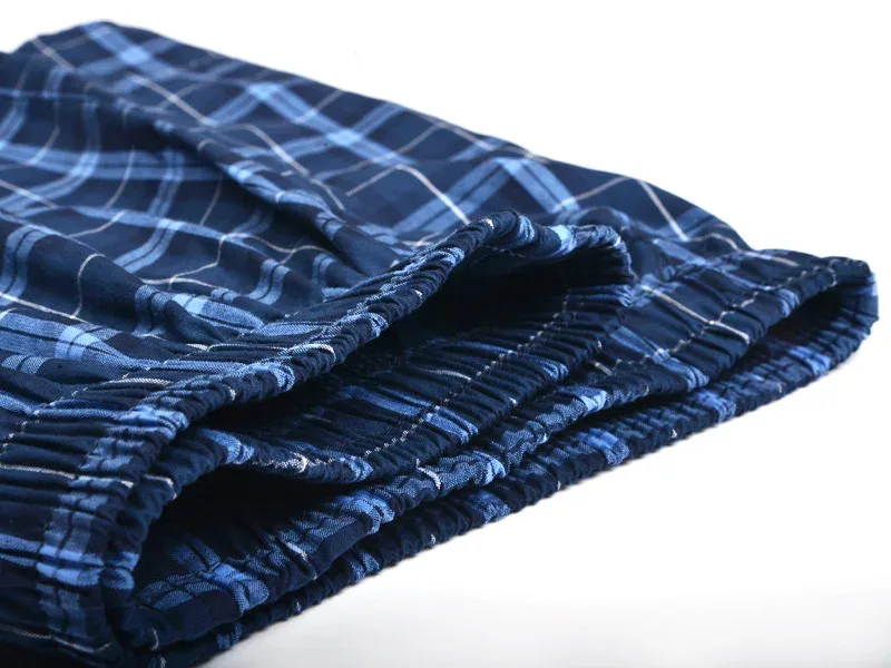 Roupa interior masculina boxer xadrez cuecas 100% algodão shorts masculinos calcinha listrada solta de alta qualidade oversize respirável dropshipping