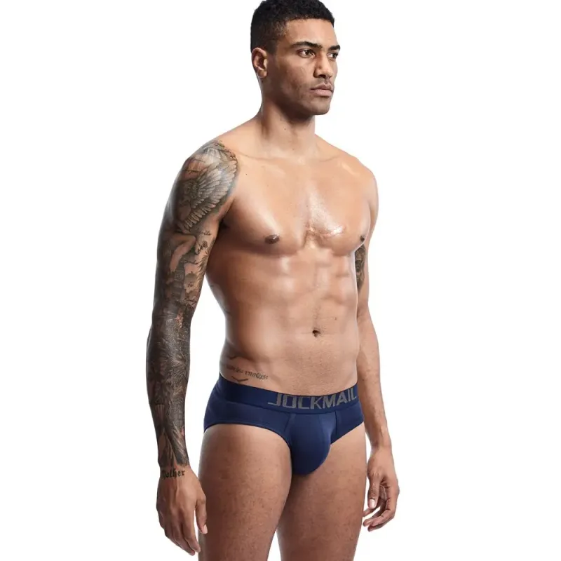 Marca masculina roupa interior respirável sexy briefs deslizamento cuecas de algodão confortável cueca masculino calcinha shorts — image 27