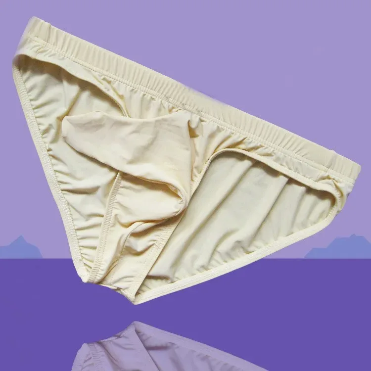 Frete grátis masculino sexy aconchegante biquíni sedoso gelo com manga pênis confortável roupa interior masculina meias aconchegantes — image 7