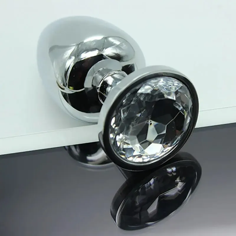 diamant Metal Anal Legetøj Butt Plug Rustfrit Stål krystal Anal Plug Sexlegetøj til kvinder bullet Sexprodukter Til Voksne Glat — image 5