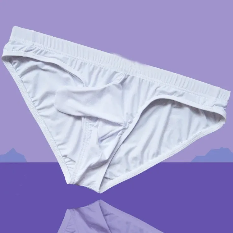 Frete grátis masculino sexy aconchegante biquíni sedoso gelo com manga pênis confortável roupa interior masculina meias aconchegantes — image 8