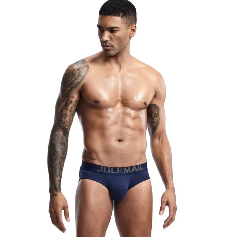 Marca masculina roupa interior respirável sexy briefs deslizamento cuecas de algodão confortável cueca masculino calcinha shorts — image 24