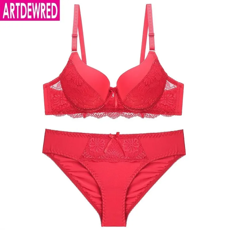 Conjuntos de sutiã de renda sexy para mulheres sutiã confortável conjunto de roupa interior sólido colheita superior feminino lingerie conjunto sutiã e calcinha conjuntos — image 5