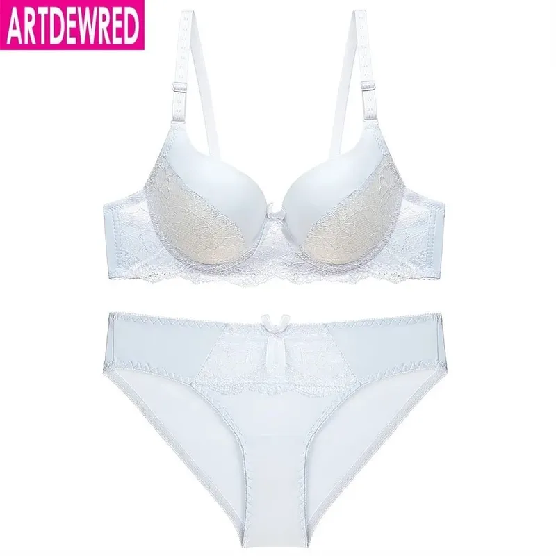 Conjuntos de sutiã de renda sexy para mulheres sutiã confortável conjunto de roupa interior sólido colheita superior feminino lingerie conjunto sutiã e calcinha conjuntos — image 6