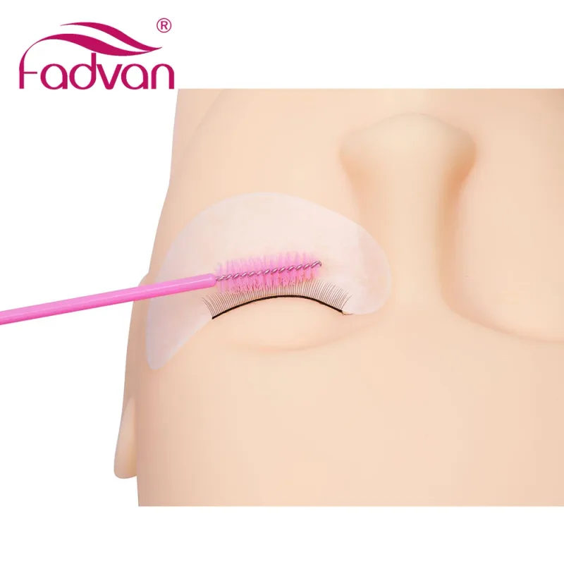 Fadvan 50 件/包化妝刷塑膠微型棒假睫毛刷工具黑色/粉紅色/彩色睫毛延長用品 — image 3