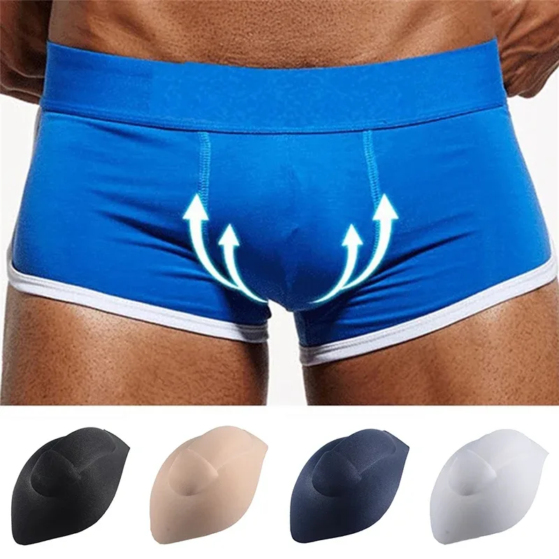 Panlalaking Underwear Swimwear Briefs Pouch Sa Loob Palakihin ang Sexy Sponge Enhancer Pad Protection Push Up Cup Breathable Multi Colors — image 6