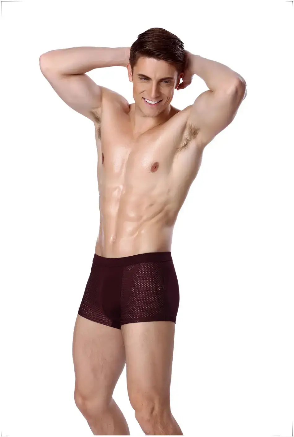 8pcs/Lot Underwear Boxer shorts male underpants men's mesh summer man sexy hot pouch panti malalaking sukat 5xl 6xl 7xl 8xl trunks — image 10