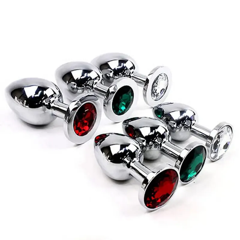 diamant Metal Anal Legetøj Butt Plug Rustfrit Stål krystal Anal Plug Sexlegetøj til kvinder bullet Sexprodukter Til Voksne Glat — image 6