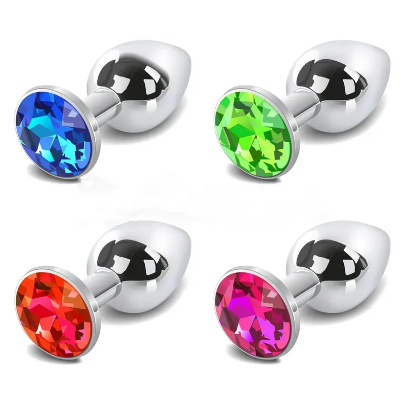diamond Metal Anal Toys Butt Plug Stainless Steel crystal Anal Plug Sex Toys for women bullet Sex Products For Adults Smooth