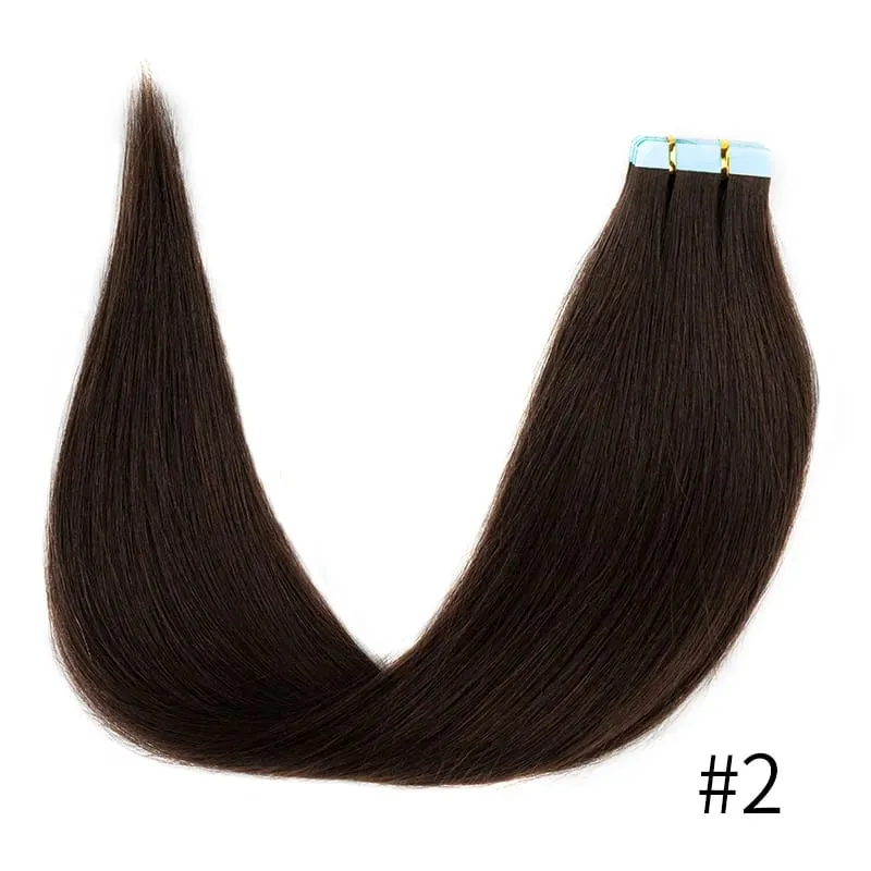 Veravicky cobre vermelho 50g fita em extensões de cabelo humano trama da pele adesivo invisível machina remy sem costura 100% cabelo real — image 9