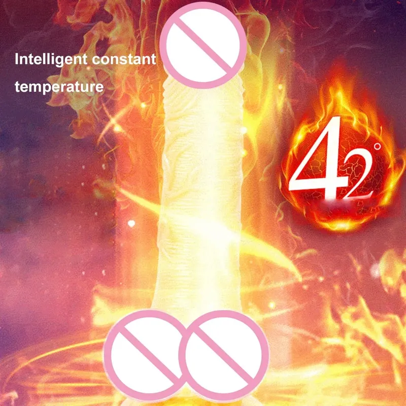 Teleskopické vibrační tahání realistické dildo ženská masturbace s přísavkou Vyhřívání penisu Dick pro ženy — image 3