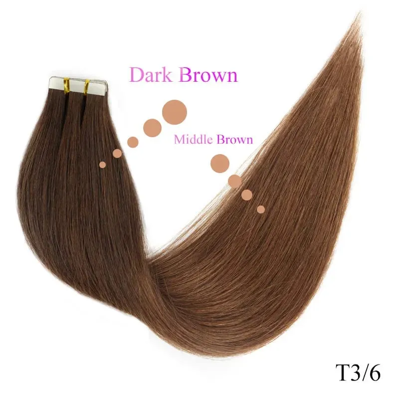 Veravicky cobre vermelho 50g fita em extensões de cabelo humano trama da pele adesivo invisível machina remy sem costura 100% cabelo real