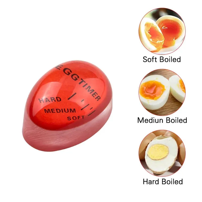 DU Egg Timer Color Changing Indicator Kitchen Boiled Egg Timer Resin Perfect Boiled Eggs By Temperature Home Kitchen Gadget — image 3