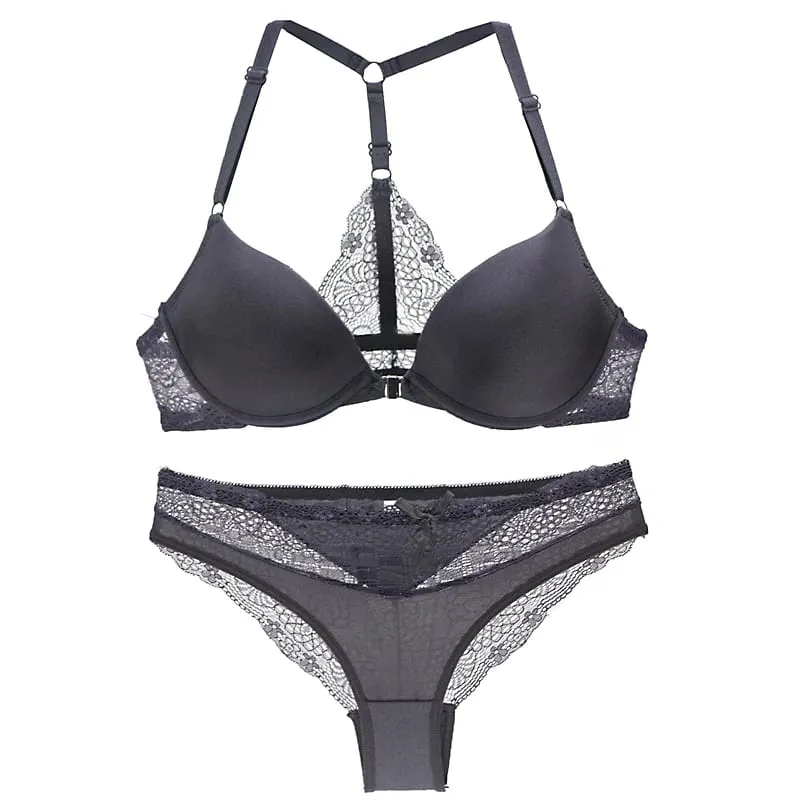 Dainafang novo conjunto de sutiãs sexy v profundo y-line cintas japão e coreia do sul rendas roupa interior feminina abc cup lingerie feminina — image 3