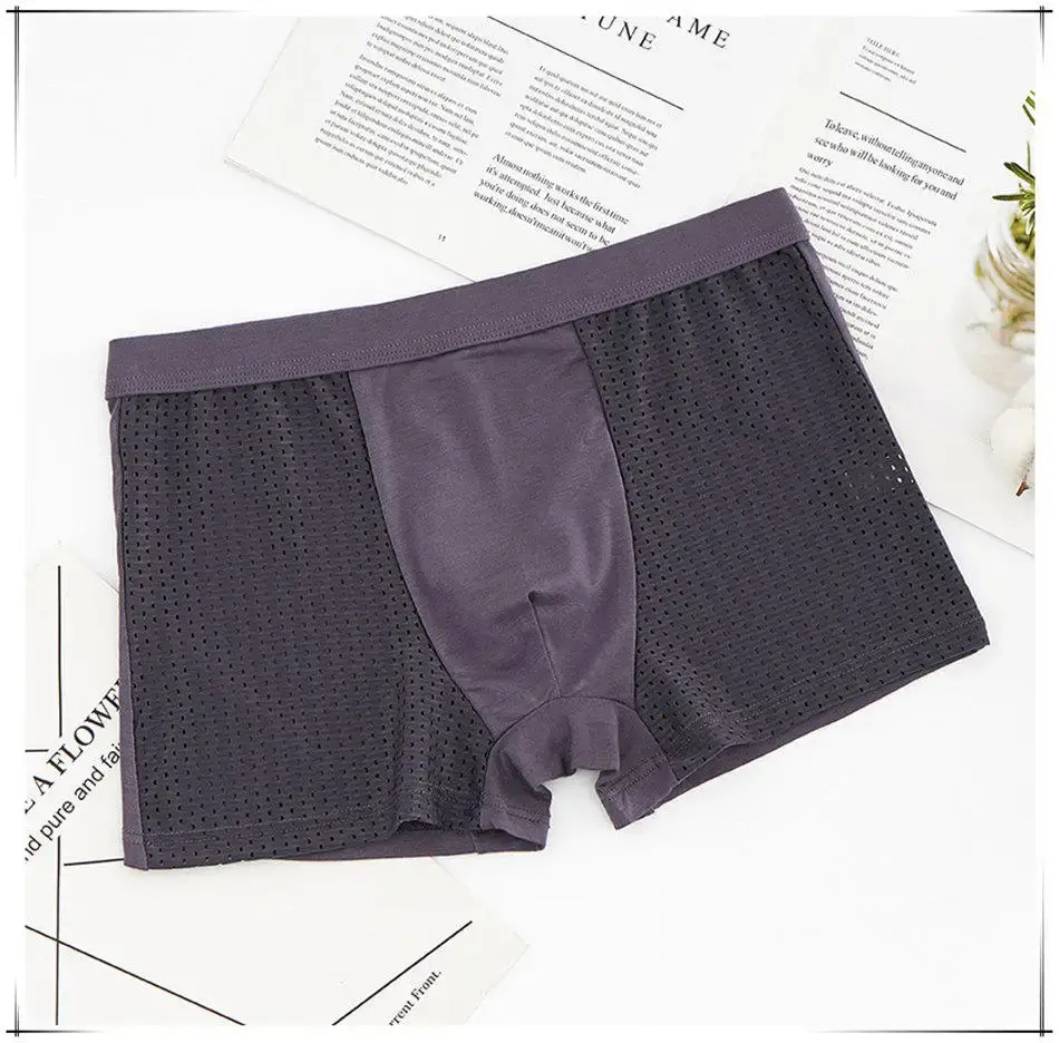 8pcs/Lot Underwear Boxer shorts male underpants men's mesh summer man sexy hot pouch panti malalaking sukat 5xl 6xl 7xl 8xl trunks — image 12