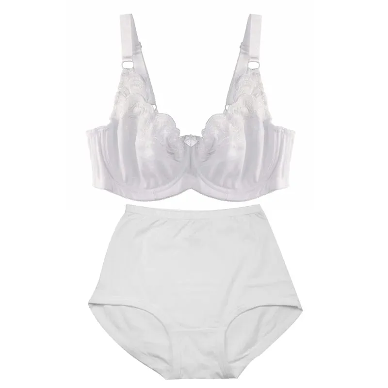 Mierside 100% algodão lingerie tamanho grande bralette roupa interior para mulheres cuecas de cintura alta e sutiã conjunto de sutiã confortável — image 2