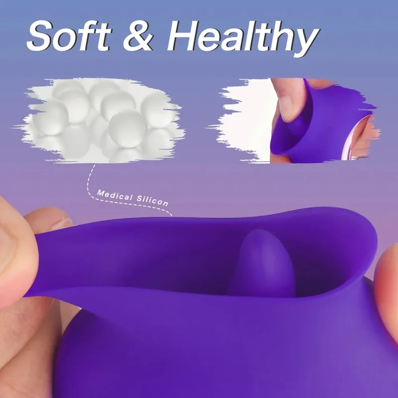 Clitoris Tungan Slickande Vibrator 9 Speed Nipples Clit Sexleksak för kvinnor Avsugning G Spot Orgasm Stimulator Kvinnlig onanileksak — image 4