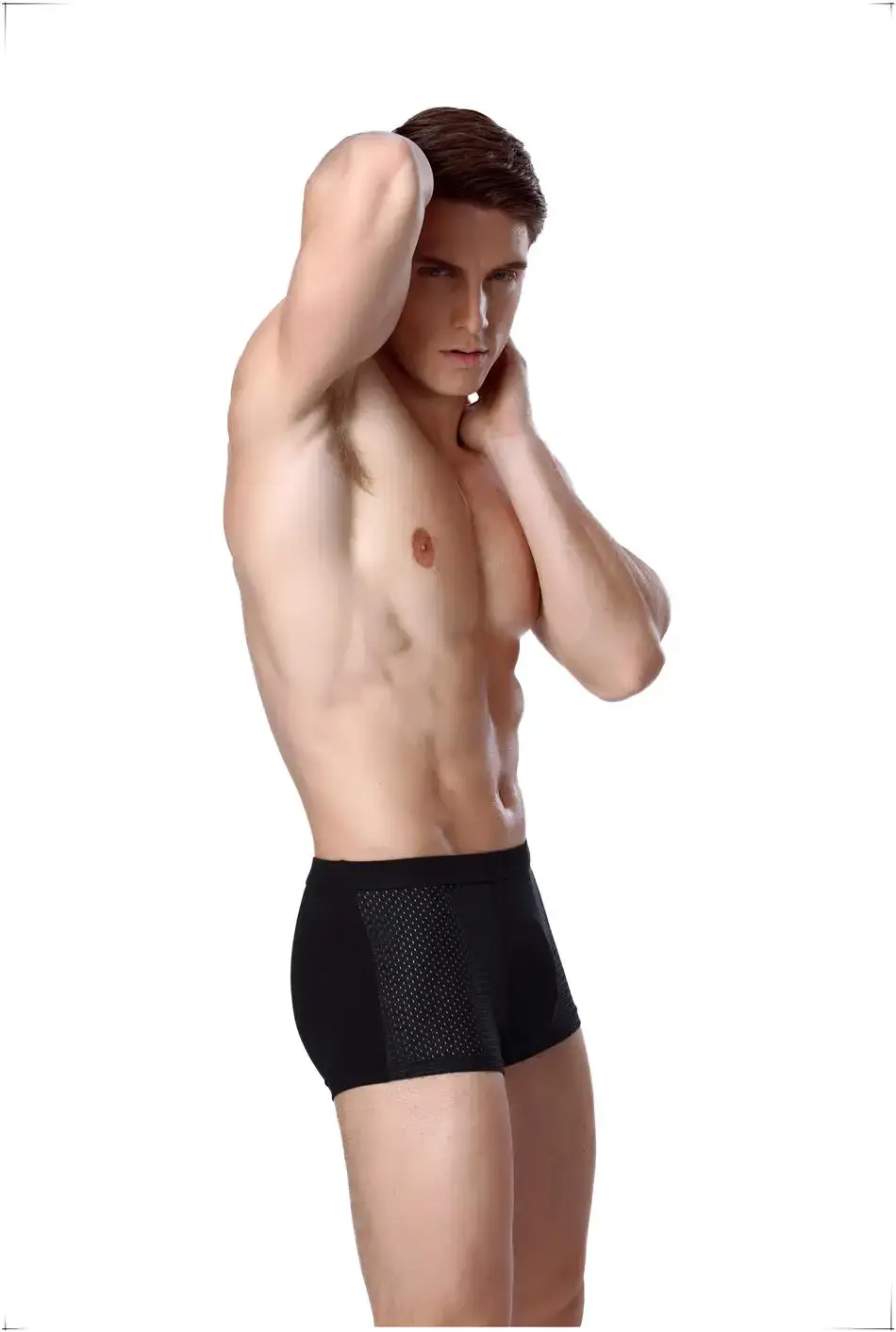 8pcs/Lot Underwear Boxer shorts male underpants men's mesh summer man sexy hot pouch panti malalaking sukat 5xl 6xl 7xl 8xl trunks — image 2