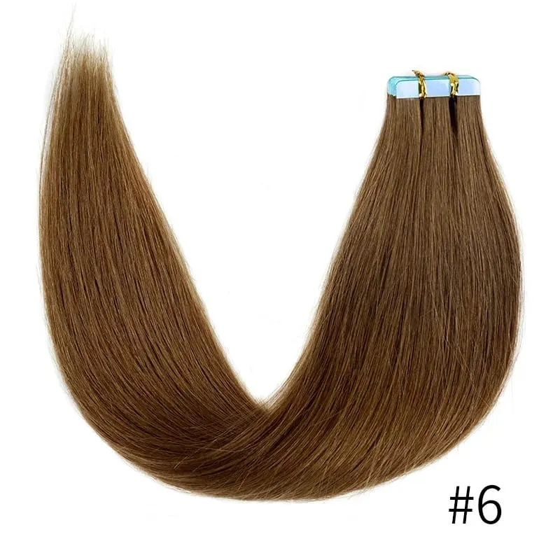 Veravicky cobre vermelho 50g fita em extensões de cabelo humano trama da pele adesivo invisível machina remy sem costura 100% cabelo real — image 11
