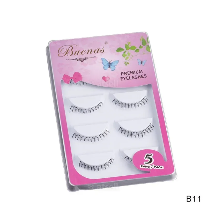 5 paar onderste wimperspakket 8 verschillende stijlen onder de wimpers Zachte onderste wimpers 100% handgemaakte doorzichtige band onderste wimpers — image 10