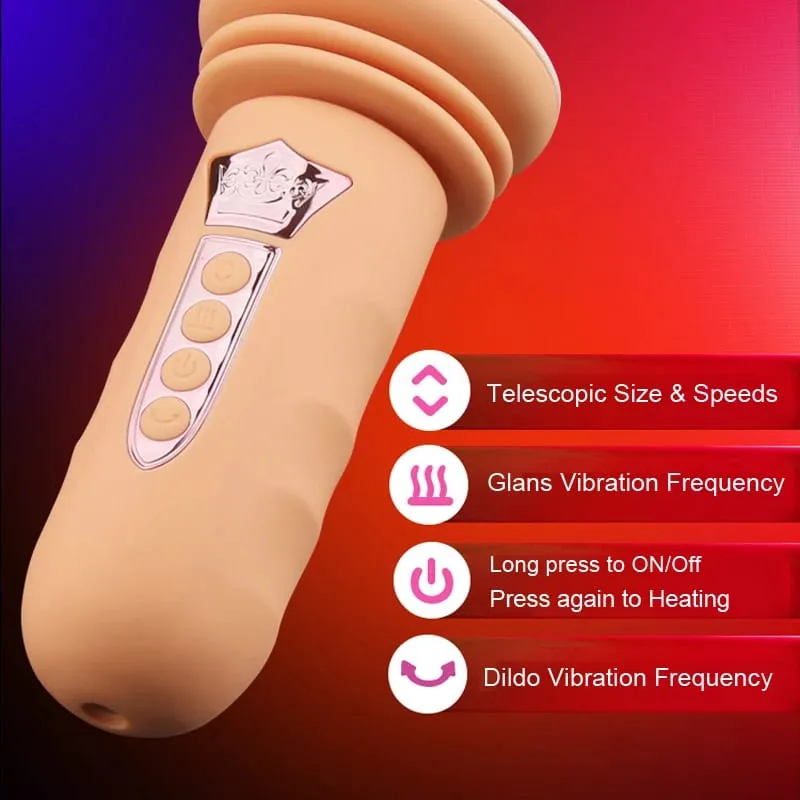 Ventosa máquina de sexo vibrador telescópico vibrador automático vagina massageador empurrando pênis otário brinquedos sexuais para mulher adulto jogo — image 5