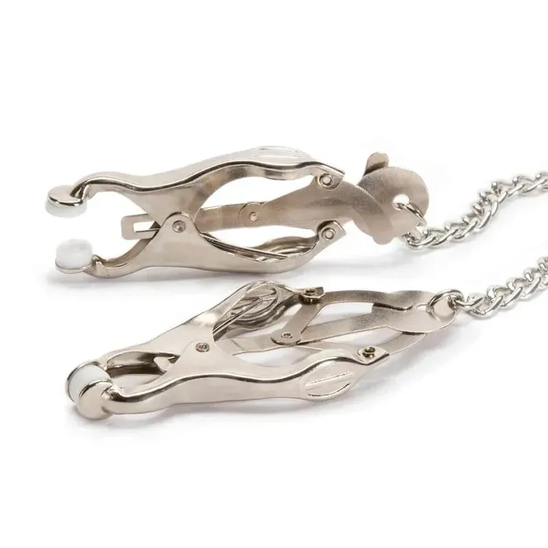 Metal Nipple Clamps with Chain Breast Stimulator Fetishism Erotic Sex Toy For Couple Men and Women — image 5