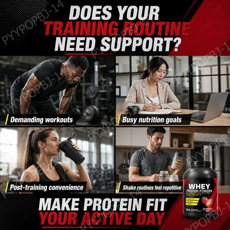 Strawberry Whey Protein Powder for Workout and Muscle Support Daily Protein Nutrition for Active Adults Sports Formula 1kg — image 4