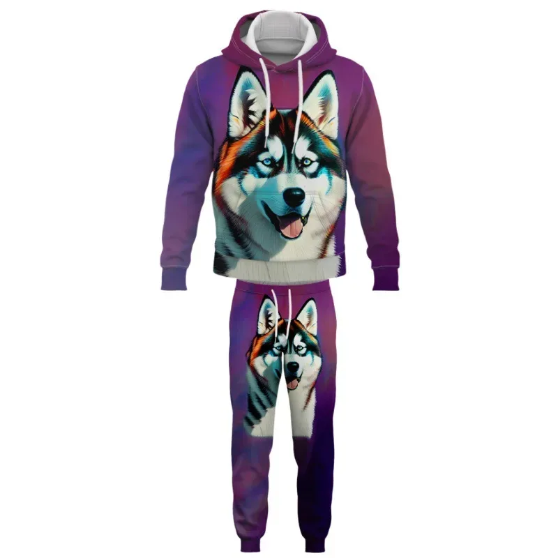 Fashion Animals Dog 3D Printed Autumn Hoodie Suit Men Sweatshirts Sweatpants Casual Two Piece Tracksuit Set Men's Clothing — image 13