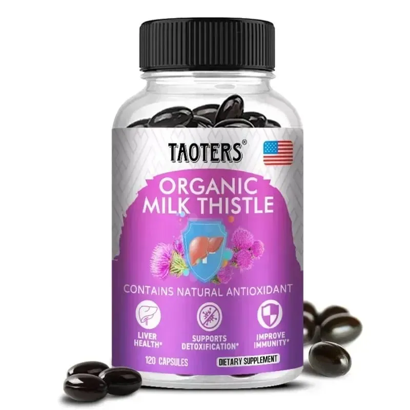 6X Organic Milk Thistle Extract Capsules Help Liver Detox & Cleanse Liver Antioxidant Detox Overall Health — image 9