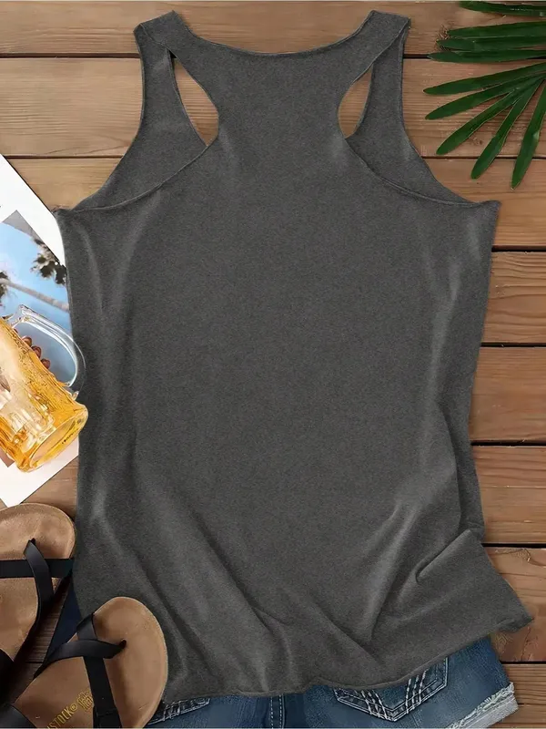 Ladies' Skeleton Print I-Back Vest A Summer Casual and Personalized Sleeveless Top in a Popular Style Perfect for Daily Wear — image 3