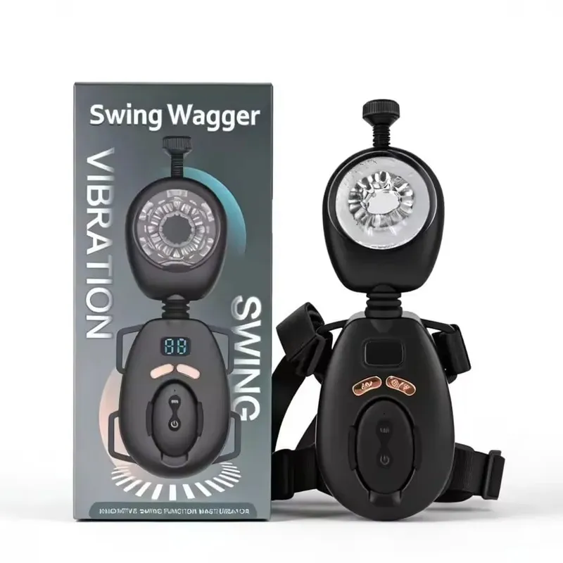 Masturbador masculino vibratório de impulso automático com cinto wearable controle remoto mãos-livres pênis Stroker brinquedos sexuais para homens adultos — image 1