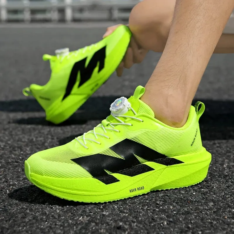 New Men's Carbon Plate Sneakers Outdoor Soft Sole Air Cushion Mesh Sports Running Shoes Light Nonskid Casual Couple Tennis Shoes
