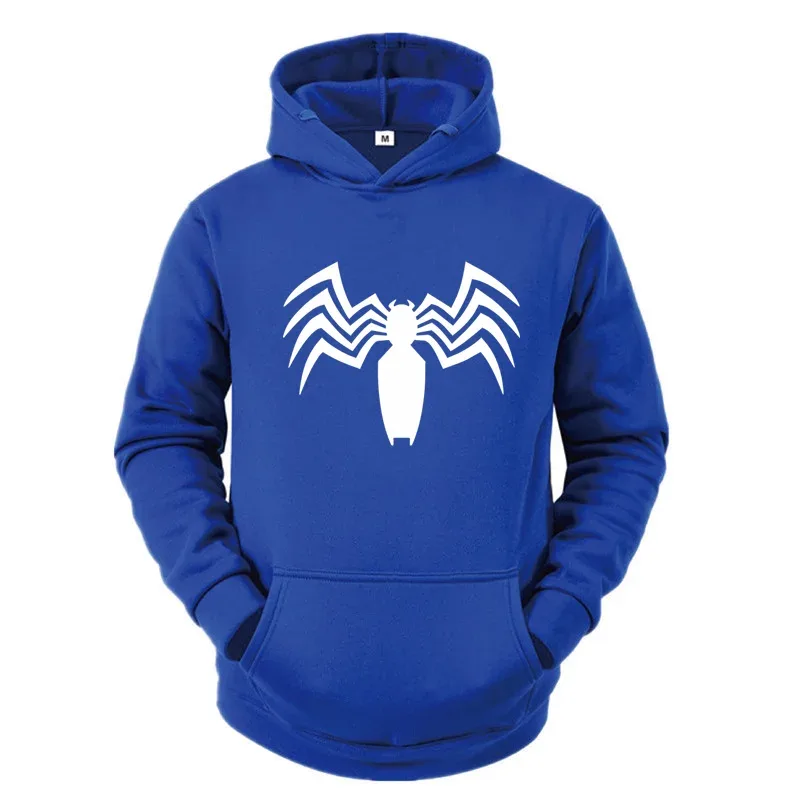 2026 outono e inverno novo moletom com capuz masculino rua moda aranha impressão esportiva feminina velo casual diversão hoodie masculino wear — image 8