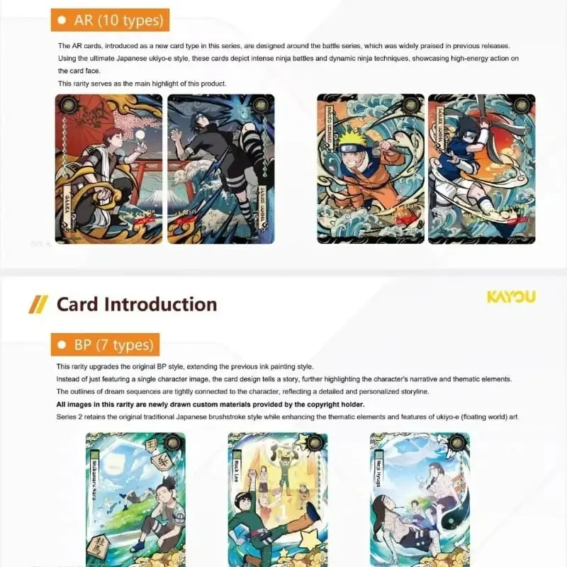 Genuine Naruto English Version Sreies2 T2W9 T4W6 Booster Box Anime TCG Rare CR Ninja World Collection Cards Kids Toy Gift — image 6