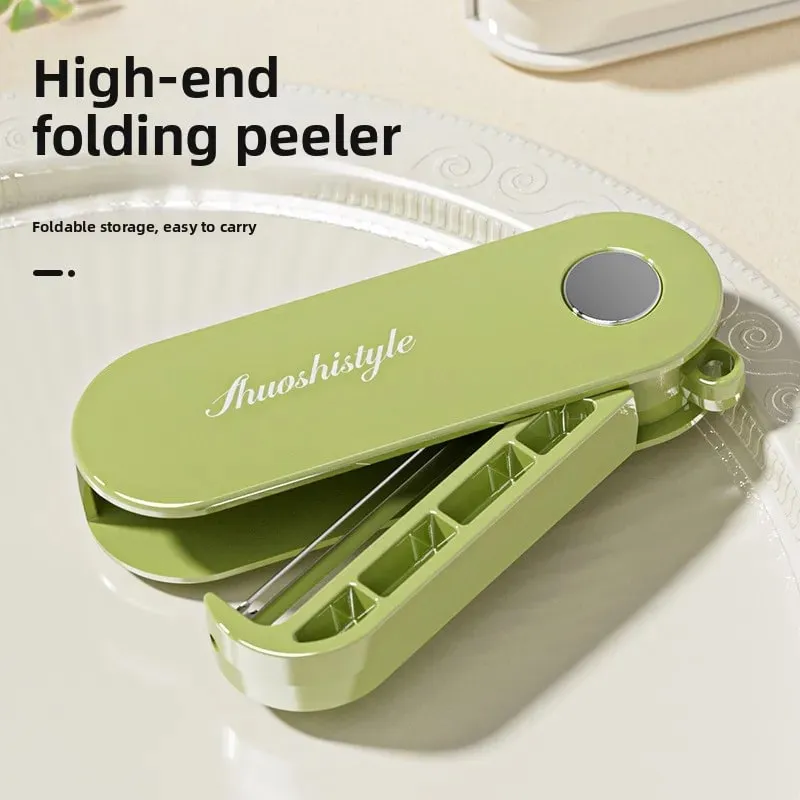 Folding storage kitchen household peeler outdoor portable stainless steel fruit planer peeler — image 2