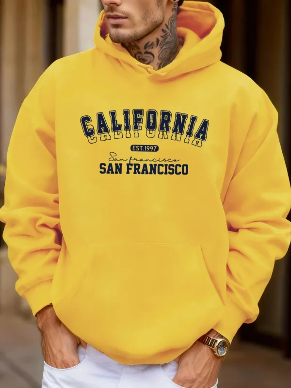 California San Francisco Est 1997 Print Soft Loose Hoodies Fleece Autumn Sportswear Men'S Sport Jogging Sweatshirts Comfy Tops — image 4