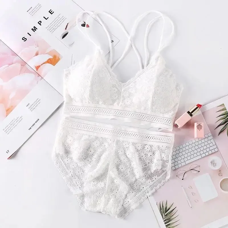 Lingerie feminina push-up sutiã conjunto de roupa interior sexy conjunto de lingerie de renda conjunto de roupa interior feminina sutiã de renda calcinha sem costura — image 15