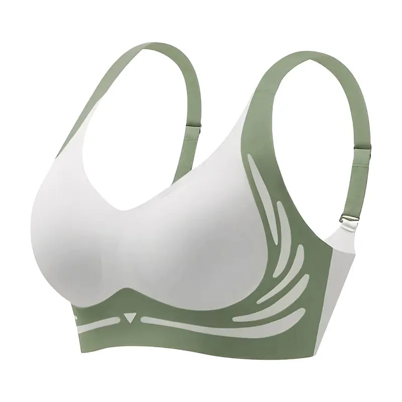 Mulheres push up sutiãs sem costura confortável conjunto asas de anjo na moda macio respirável roupa interior feminino sem fio lingerie plus size — image 9