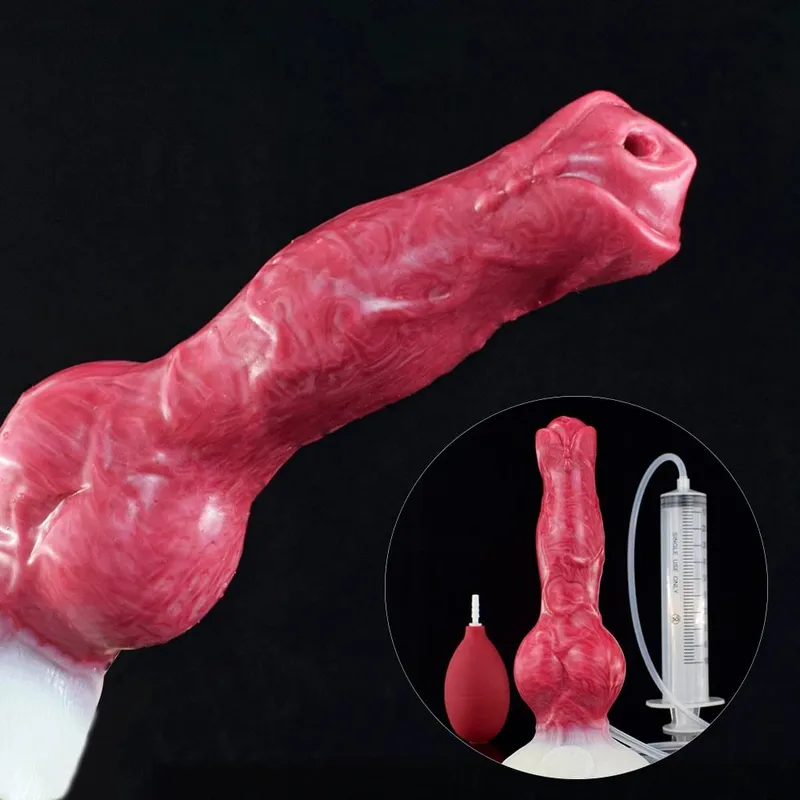 Ejaculation Anal Plug Dog Knot Dildo na may Malakas na Sucker Vaginal Stimulation Squirting Penis Erotic Adult Sex Toys 18+ — image 1