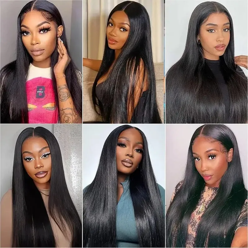 8pcs Clip In Hair Extensions Jet Black Straight Hair Rich Full Glossy Natural Finish For Various Looks 18 20 Inch — image 6