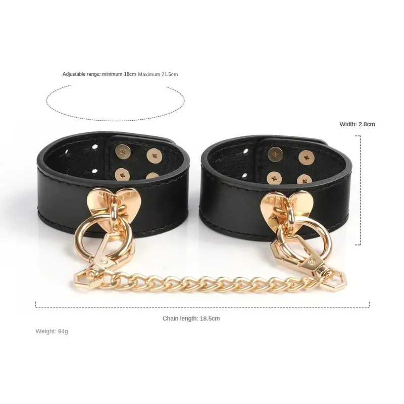 Conjunto de roleplay de escravo, algemas de couro, tornozelo, máscara de mordaça, chicote, coleira, brinquedos sexuais para mulheres, casais, kit de bondage bdsm — image 7