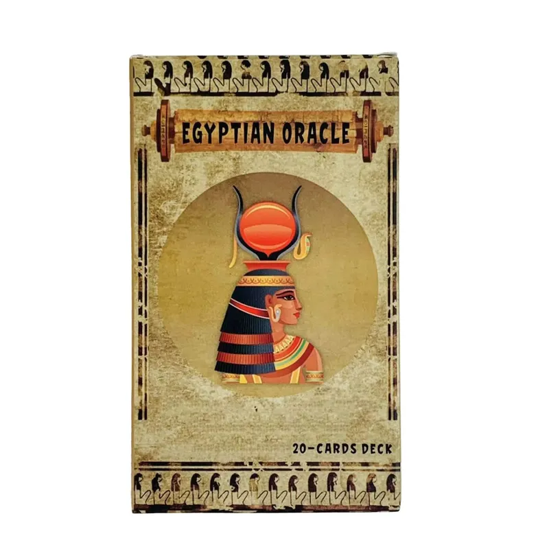 12*7cm Egyptian Oracle Deck A 20 Cards English Inspirational Deck With Messages From The Divine Spiril Card Game For Family