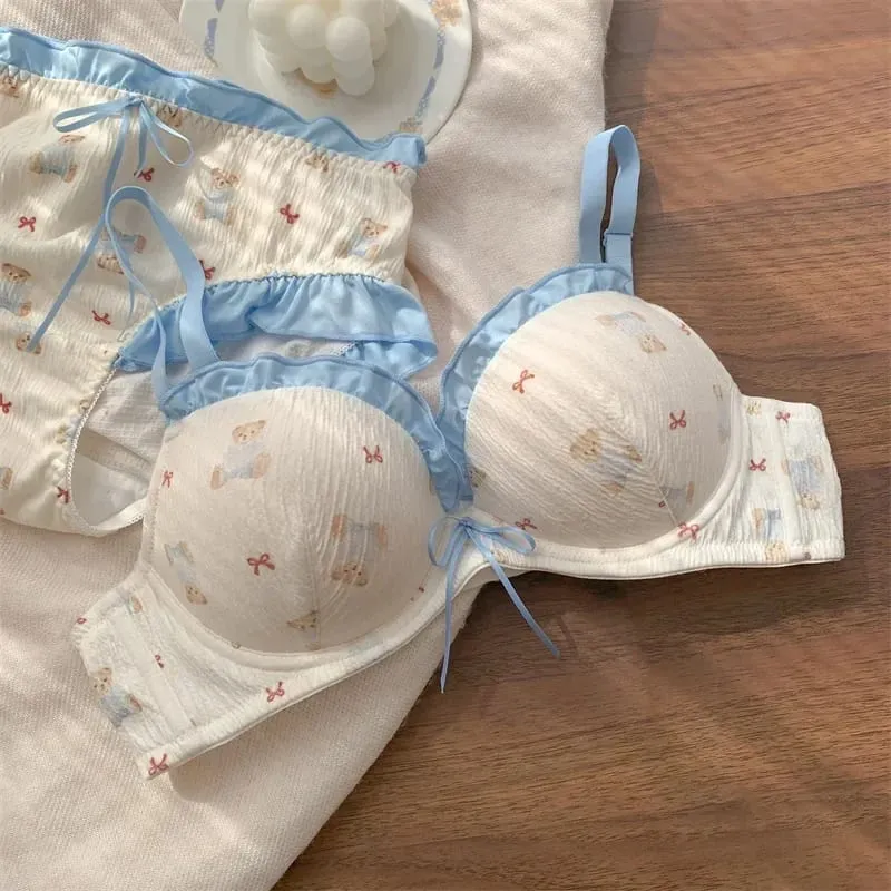 Japanese Style Push Up Bra & Panty Set for Women - Cute Lingerie to Enhance Small Bust — image 6