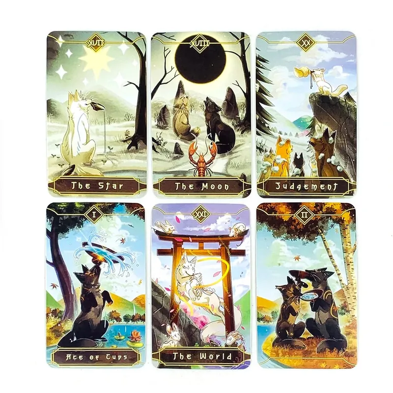 Cartes de Tarot renard saisonnier, jeu de cartes de réunion de famille, Divination mystérieuse, Oracle, jeux de Table pour débutants — image 4