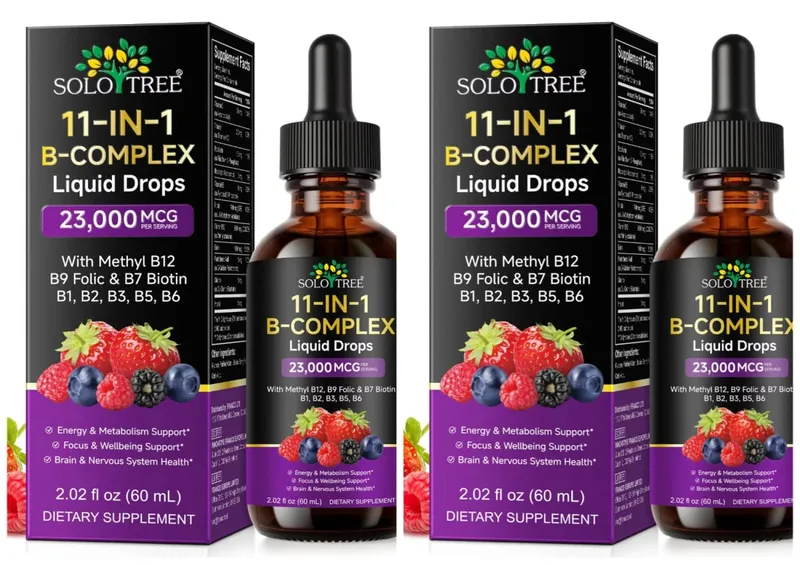 11 em 1 gotas de complexo de vitamina B 23000mcg suplemento líquido oral de vitamina B para suporte diário de energia e bem-estar 30 ml — image 4