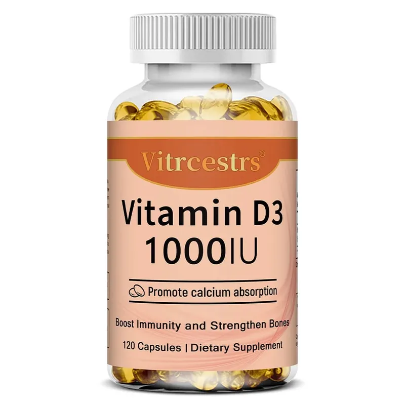 Vitamin D3 1000iu til immunstøtte Sund muskelfunktion og knoglesundhed - Ikke-GMO glutenfri 120 grøntsagskapsler — image 8